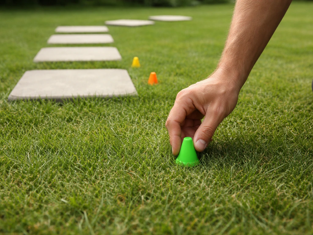 tegels op gras leggen